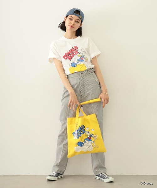 Disney(ディズニー)の「DONALD DUCK / COOKING S/S TEE(Tシャツ/カットソー・レディース・ライトブルー/ホワイト・ONE SIZE)」の17枚目の写真