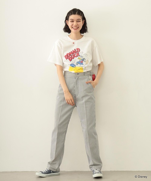 Disney(ディズニー)の「DONALD DUCK / COOKING S/S TEE(Tシャツ/カットソー・レディース・ライトブルー/ホワイト・ONE SIZE)」の11枚目の写真
