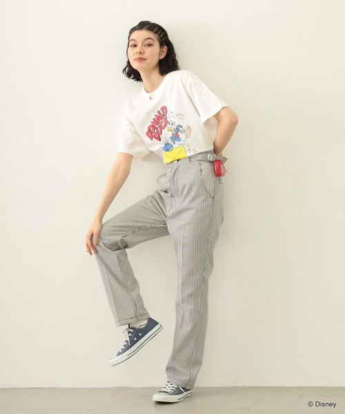 Disney(ディズニー)の「DONALD DUCK / COOKING S/S TEE(Tシャツ/カットソー・レディース・ライトブルー/ホワイト・ONE SIZE)」の13枚目の写真