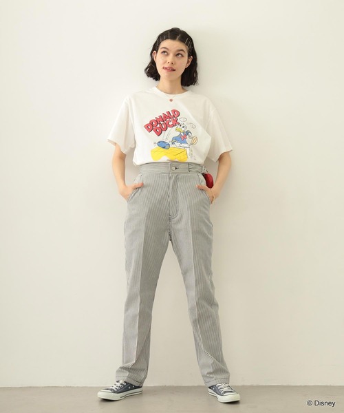 Disney(ディズニー)の「DONALD DUCK / COOKING S/S TEE(Tシャツ/カットソー・レディース・ライトブルー/ホワイト・ONE SIZE)」の14枚目の写真