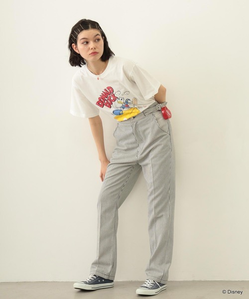 Disney(ディズニー)の「DONALD DUCK / COOKING S/S TEE(Tシャツ/カットソー・レディース・ライトブルー/ホワイト・ONE SIZE)」の15枚目の写真