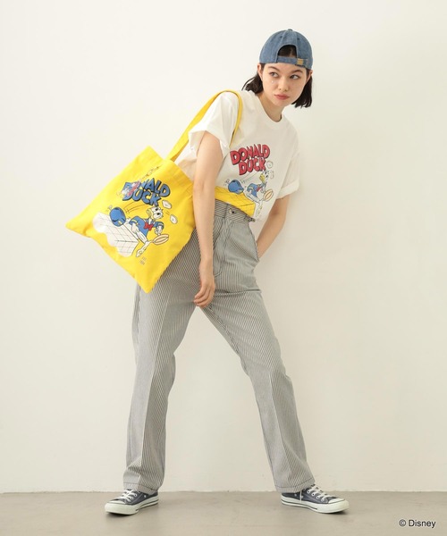 Disney(ディズニー)の「DONALD DUCK / COOKING S/S TEE(Tシャツ/カットソー・レディース・ライトブルー/ホワイト・ONE SIZE)」の18枚目の写真