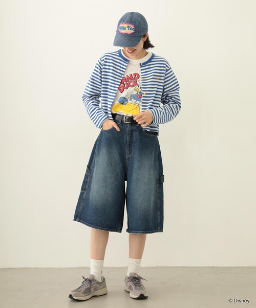 Disney(ディズニー)の「DONALD DUCK / COOKING S/S TEE(Tシャツ/カットソー・レディース・ライトブルー/ホワイト・ONE SIZE)」の19枚目の写真