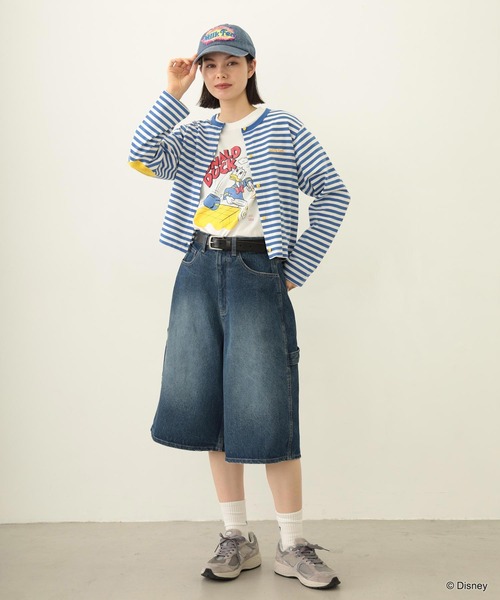 Disney(ディズニー)の「DONALD DUCK / COOKING S/S TEE(Tシャツ/カットソー・レディース・ライトブルー/ホワイト・ONE SIZE)」の21枚目の写真