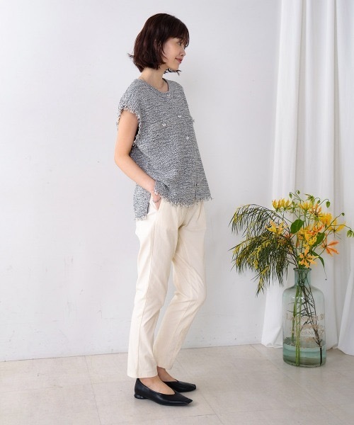 Bou Jeloud(ブージュルード)の「【34-42サイズ展開あり】 UV/接触冷感 HAKIYASEパンツ(その他パンツ・レディース・ベージュ/インディゴブルー/イエロー/ブルー/オフホワイト/ブラック/カーキ・SMALL/LARGE/X-LARGE/MEDIUM/X-SMALL)」の16枚目の写真