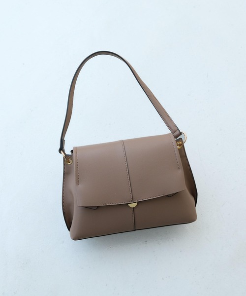 Andemiu（アンデミュウ）の「フラップショルダー492557（ハンドバッグ・レディース・ブラウン/アイボリー/ダークグレー・FREE）」の3枚目の写真