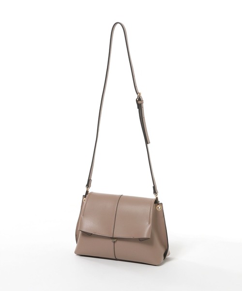 Andemiu（アンデミュウ）の「フラップショルダー492557（ハンドバッグ・レディース・ブラウン/アイボリー/ダークグレー・FREE）」の5枚目の写真