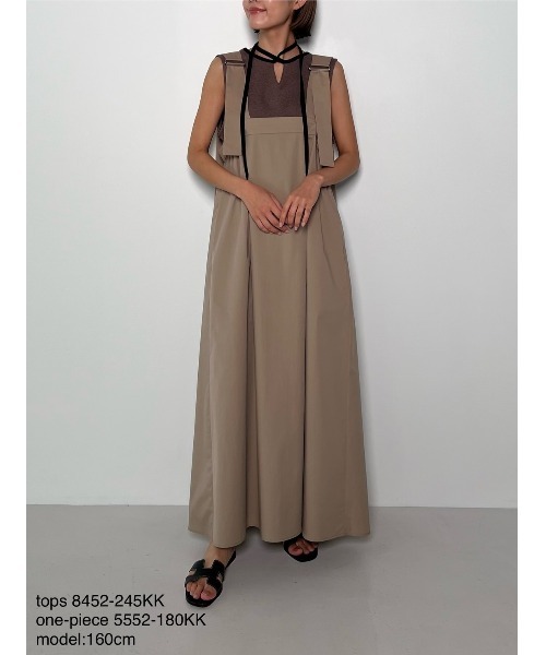 CHIGNON（シニヨン）の「CHIGNON チョーカーリブトップス（Tシャツ/カットソー・レディース・ホワイト/ブラウン/ブラック・FREE）」の4枚目の写真