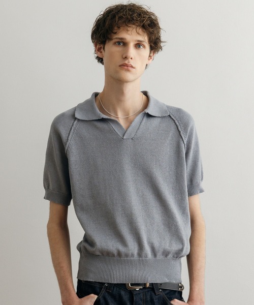 LURAKU】Dry Touch Knit Polo Shirt / ドライタッチニットポロシャツ