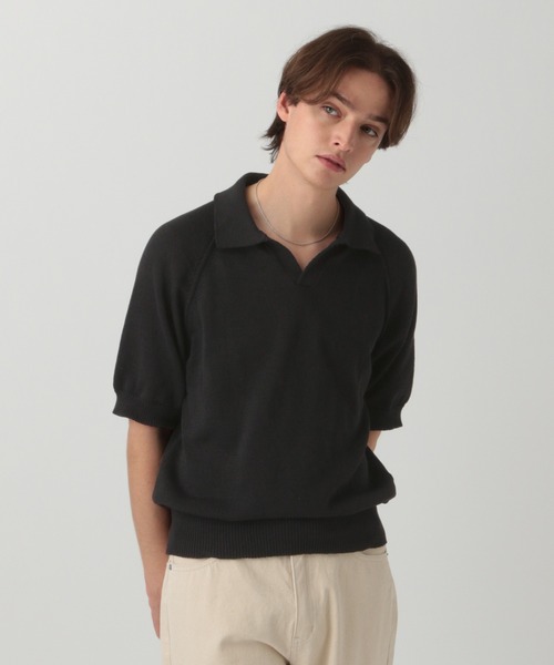 LURAKU（ルラク）の「【LURAKU】dry touch knit polo shirt
