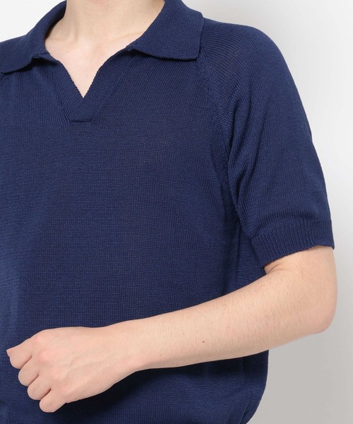 LURAKU(ルラク)の「【LURAKU】Dry Touch Knit Polo Shirt / ドライタッチニットポロシャツ(ポロシャツ・メンズ・ライトブルー/ブラック/ダークブラウン/ブラウン/ブラック系その他/グレー/ブルー・M/L)」の18枚目の写真