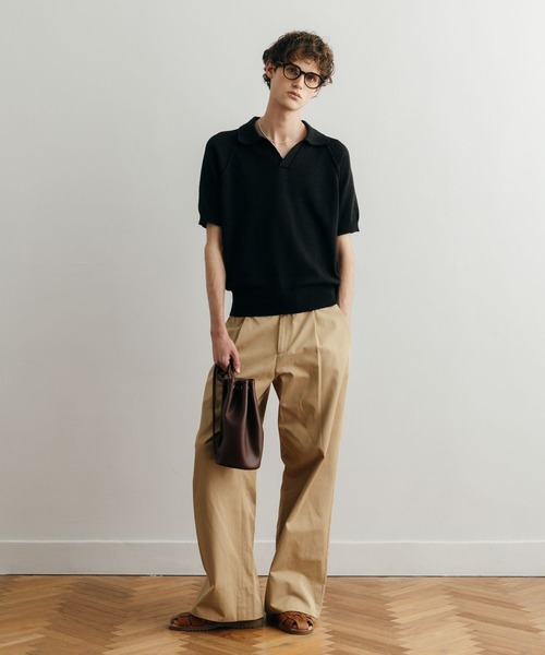 LURAKU】Dry Touch Knit Polo Shirt / ドライタッチニットポロシャツ