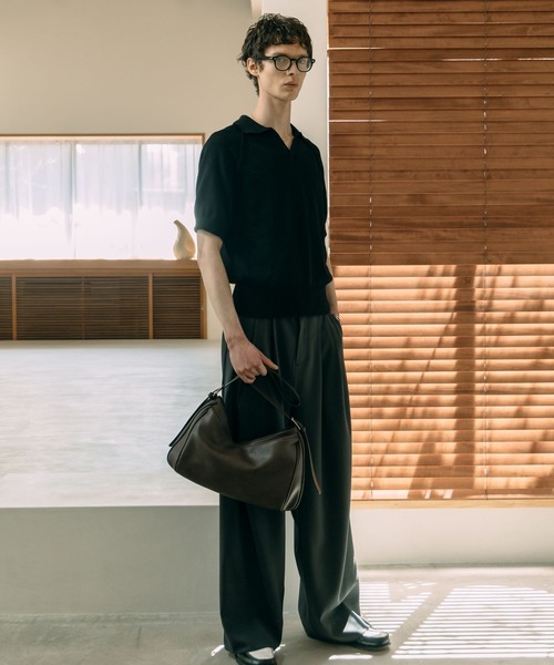 LURAKU】Dry Touch Knit Polo Shirt / ドライタッチニットポロシャツ