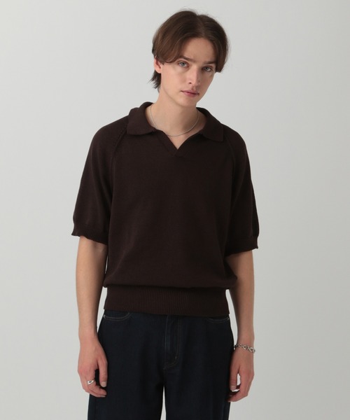 【LURAKU】ドライタッチニットポロシャツ LURAKU】dry touch knit polo shirt / ドライタッチニット