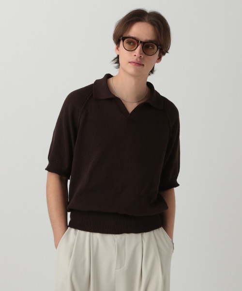 【LURAKU】ドライタッチニットポロシャツ LURAKU】dry touch knit polo shirt / ドライタッチニット