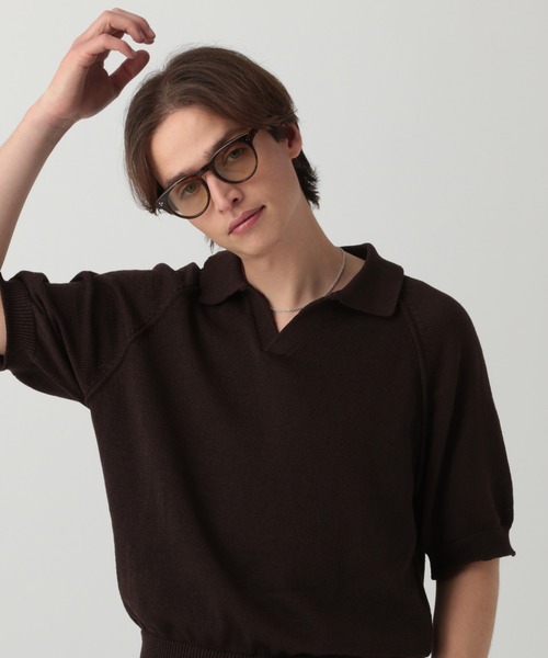 LURAKU】dry touch knit polo shirt / ドライタッチニット