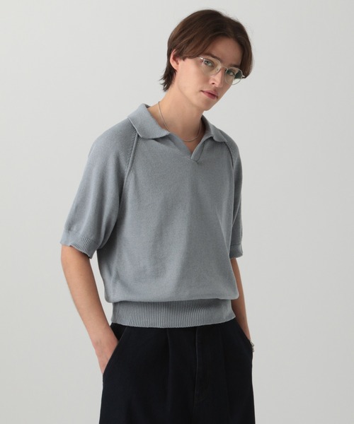【LURAKU】ドライタッチニットポロシャツ LURAKU】dry touch knit polo shirt / ドライタッチニット