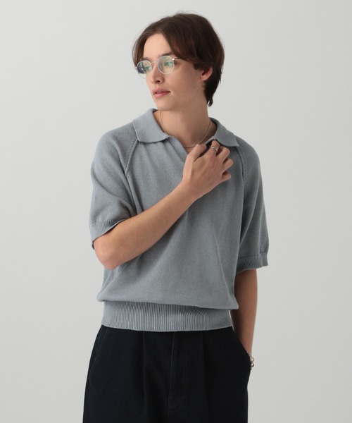 luudan knit polo ルーダン　ニットポロシャツ ニットポロシャツ / Knit Polo shirt | ECROF