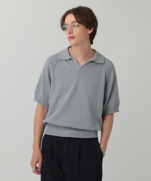 【LURAKU】ドライタッチニットポロシャツ LURAKU】dry touch knit polo shirt / ドライタッチニット