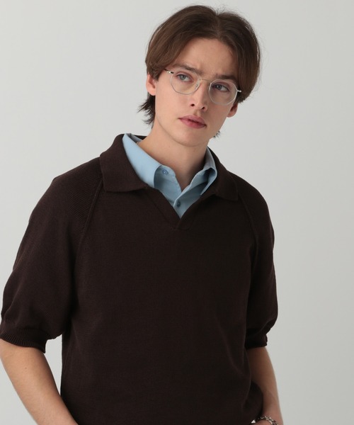 【LURAKU】ドライタッチニットポロシャツ LURAKU ポロシャツ 「LURAKU」dry touch knit polo shirt