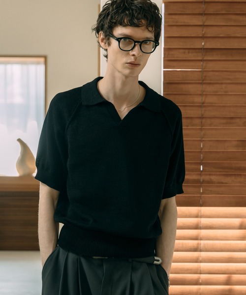 LURAKU（ルラク）の「【LURAKU】dry touch knit polo shirt