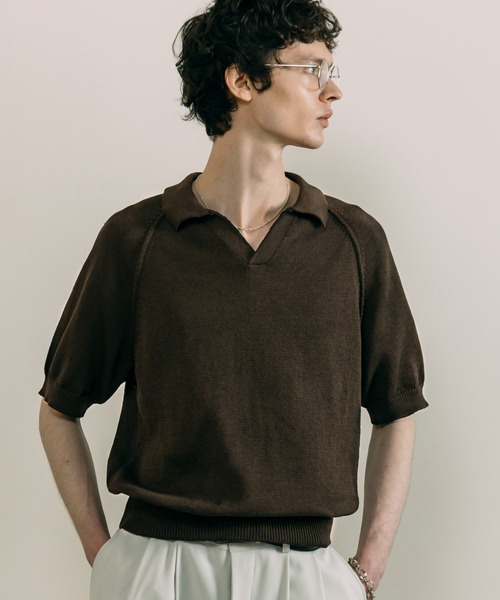 LURAKU（ルラク）の「【LURAKU】dry touch knit polo shirt / ドライ