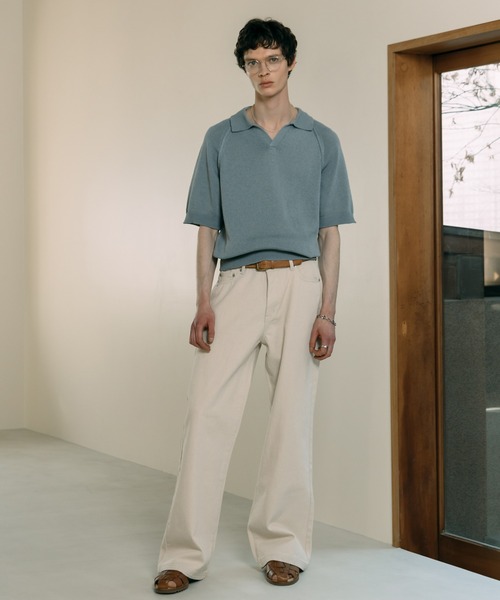 LURAKU】dry touch knit polo shirt / ドライタッチニット