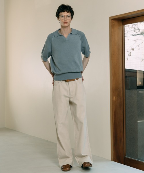 LURAKU】dry touch knit polo shirt / ドライタッチニット