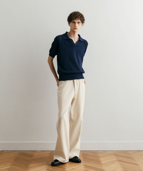 LURAKU】Dry Touch Knit Polo Shirt / ドライタッチニットポロシャツ