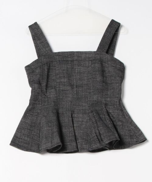 PICCIN PERLA(ピッチンペルラ)の「ペプラムリネンビスチェ(キャミソール・レディース・ブルー/ブラック・M)」の15枚目の写真