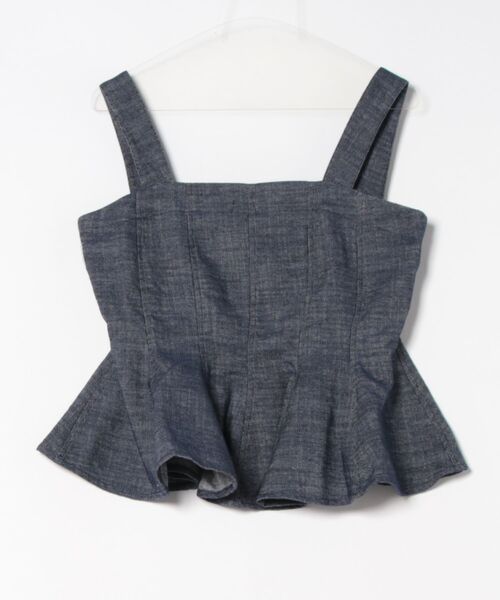 PICCIN PERLA(ピッチンペルラ)の「ペプラムリネンビスチェ(キャミソール・レディース・ブルー/ブラック・M)」の16枚目の写真