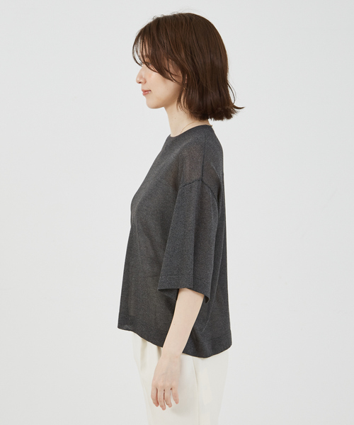 abahouse mavie（アバハウスマヴィ）の「シアーニットプルオーバー/夏服（ニット/セーター・レディース・オフホワイト/チャコールグレー/ピンク/ベージュ・フリー）」の13枚目の写真