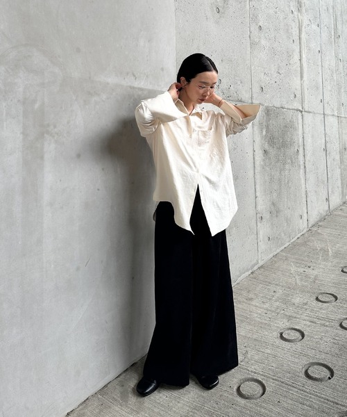 select MOCA by son（セレクトモカバイソン）の「コーデュロイワイドストレートスラックス（スラックス・レディース・チャコール/ブラウン/ブラック・MEDIUM/LARGE）」の11枚目の写真