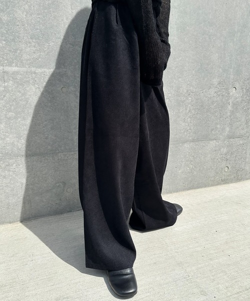 select MOCA by son（セレクトモカバイソン）の「コーデュロイワイドストレートスラックス（スラックス・レディース・チャコール/ブラウン/ブラック・MEDIUM/LARGE）」の13枚目の写真