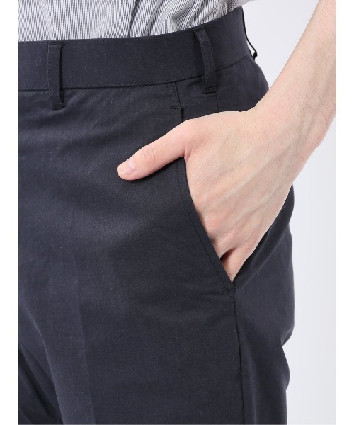m.f.editorial(エムエフエディトリアル)の「【接触冷感 吸汗速乾 ストレッチ】タカキュー リネン混 ノータック ビジネス スラックス パンツ(スラックス・メンズ・グレー/ブルー/ネイビー・LARGE/X-LARGE/MEDIUM/S/3L)」の10枚目の写真