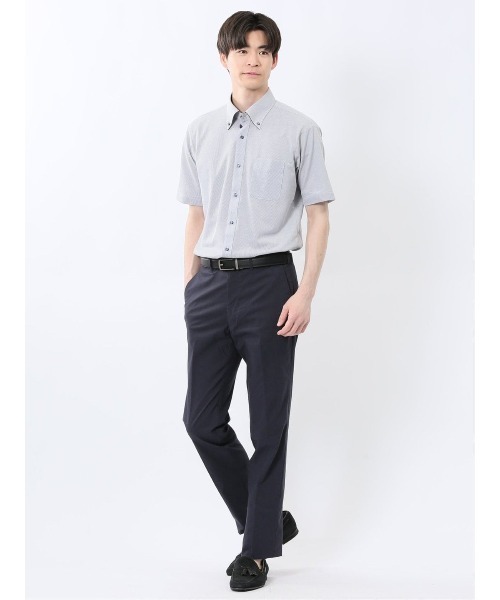 m.f.editorial(エムエフエディトリアル)の「【接触冷感 吸汗速乾 ストレッチ】タカキュー リネン混 ノータック ビジネス スラックス パンツ(スラックス・メンズ・グレー/ブルー/ネイビー・LARGE/X-LARGE/MEDIUM/S/3L)」の15枚目の写真