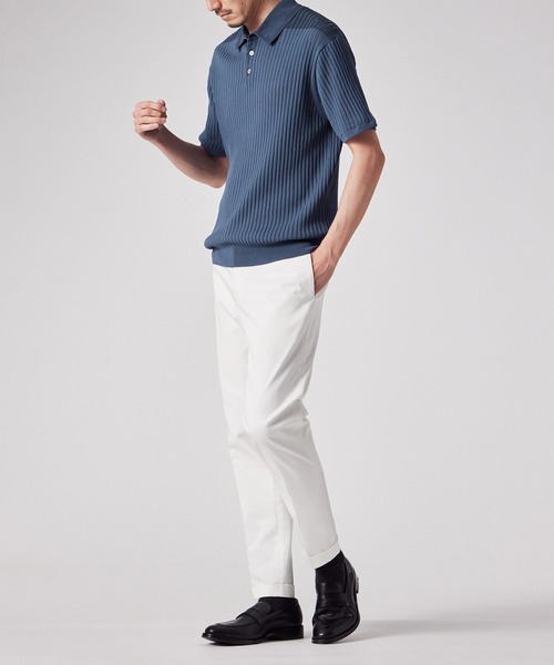 Paul Smith(ポールスミス)の「ワイドリブ 半袖ニットポロ / 153400 267Z(ニット/セーター・メンズ・インディゴブルー/ピンク/ブラック・LARGE/MEDIUM/X-LARGE)」の13枚目の写真