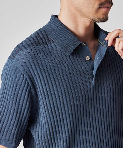 Paul Smith(ポールスミス)の「ワイドリブ 半袖ニットポロ / 153400 267Z(ニット/セーター・メンズ・インディゴブルー/ピンク/ブラック・LARGE/MEDIUM/X-LARGE)」の16枚目の写真