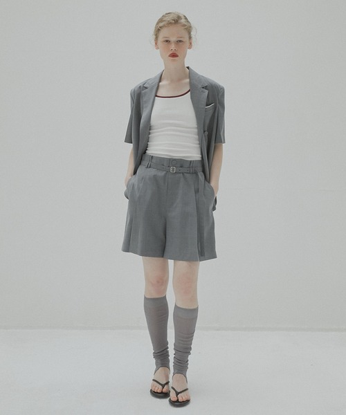 LE CIEL BLEU(ルシェルブルー)の「タックフロントショーツ / Tucked Front Shorts(その他パンツ・レディース・グレー/ブラック・36/34/38)」の5枚目の写真