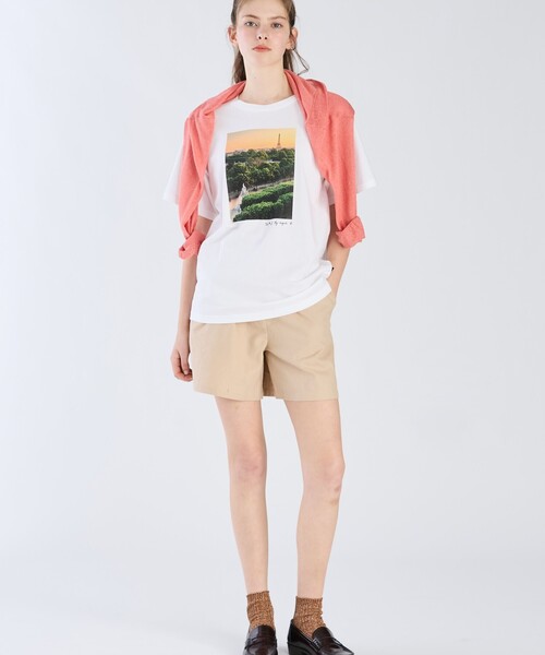 To b. by agnes b.(トゥービーバイアニエスベー)の「リネンコットンキャンバスショートパンツ(その他パンツ・レディース・ホワイト系その他・38/40/36)」の6枚目の写真