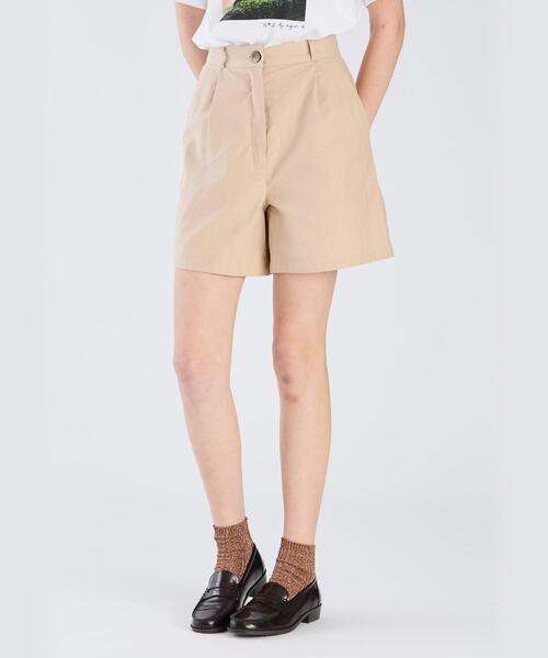 To b. by agnes b.(トゥービーバイアニエスベー)の「リネンコットンキャンバスショートパンツ(その他パンツ・レディース・ホワイト系その他・38/40/36)」の1枚目の写真