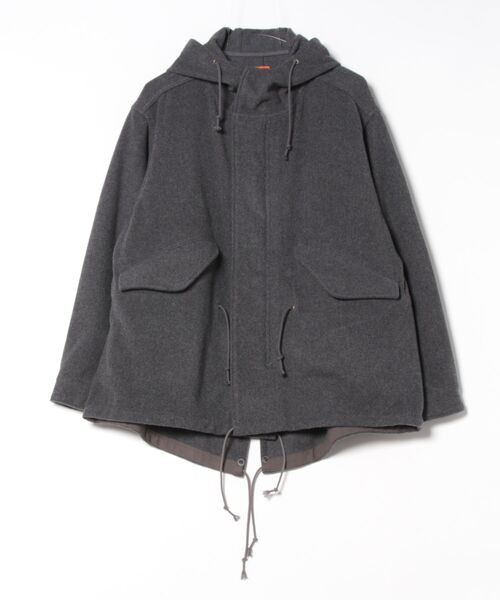 カトーKATO` NAVY&GROUND ミリタリーファーモッズコートパーカー