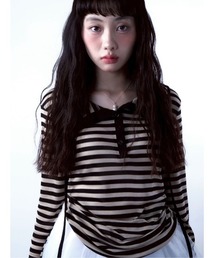 Smyeon | Border pattern cut hoodie/ボーダーカットパーカー(パーカー)