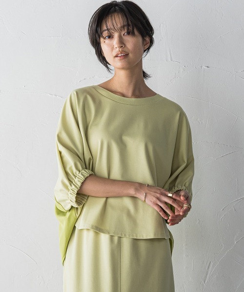 MAYSON GREY(メイソングレイ)の「ハーフドルマンスリーブスカートセットアップ≪洗濯機で洗える≫(ワンピース・レディース・チャコールグレー/グリーン/ホワイト系その他/ブラック系その他・M)」の19枚目の写真