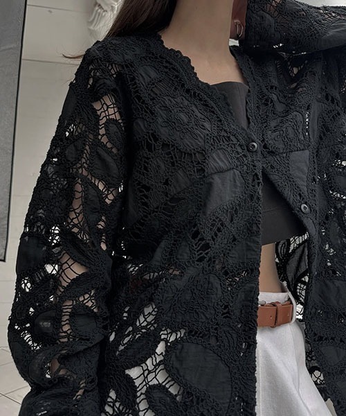 WILLFULLY（ウィルフリー）の「scalloped patchwork lace SH/JK