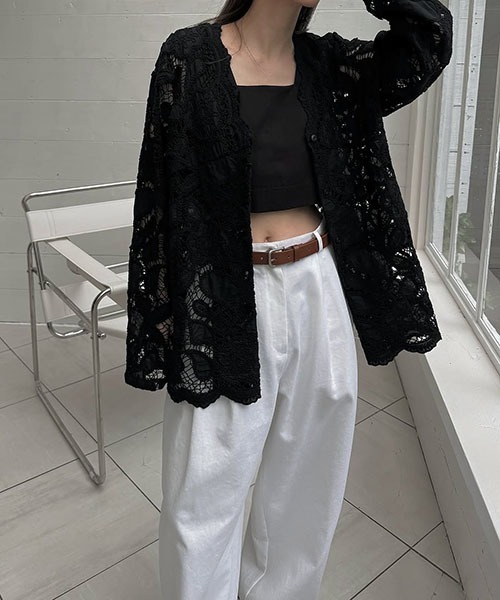 willfully / スカラップパッチワークレースシャツジャケット willfully / スカラップパッチワークレースシャツジャケット