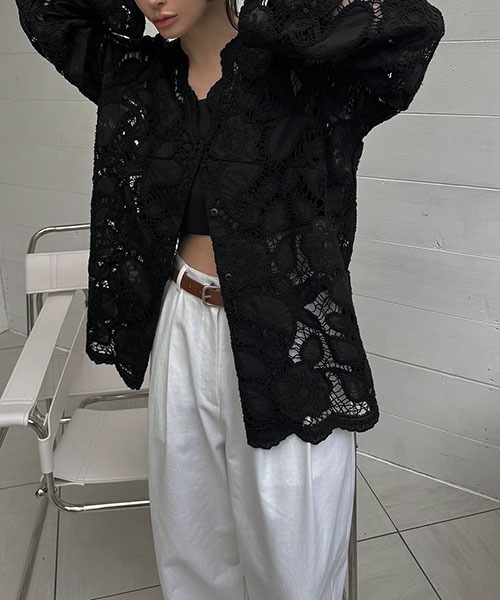 WILLFULLY（ウィルフリー）の「scalloped patchwork lace SH/JK