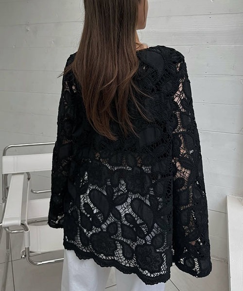 WILLFULLY（ウィルフリー）の「scalloped patchwork lace SH/JK