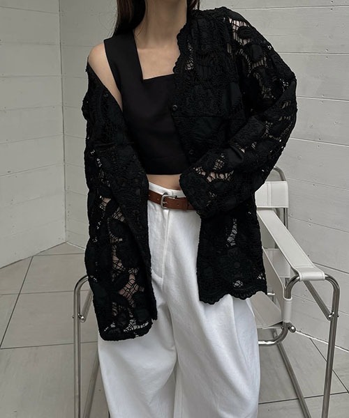 WILLFULLY（ウィルフリー）の「scalloped patchwork lace SH/JK