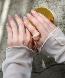 VitaFelice（ヴィータフェリーチェ）の「ラウンドクリアカラーリング クリアリング マーブル ニュアンスカラー（リング）」